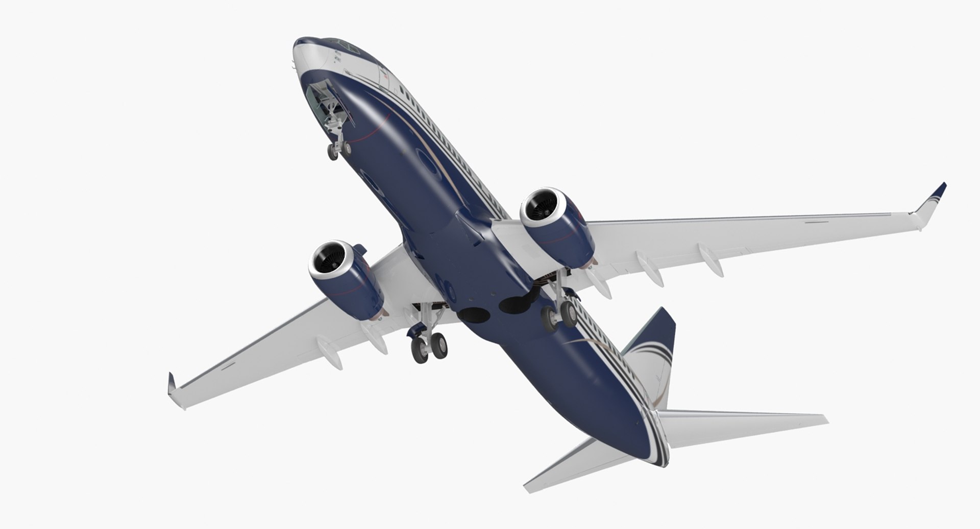 Boeing 737-800 Generic Rigged 3D model preview