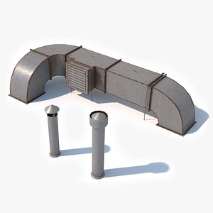 rooftop air ventilation duct model