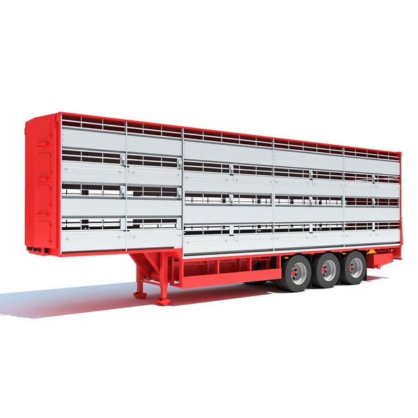 3D Cattle Animal Transporter Trailer