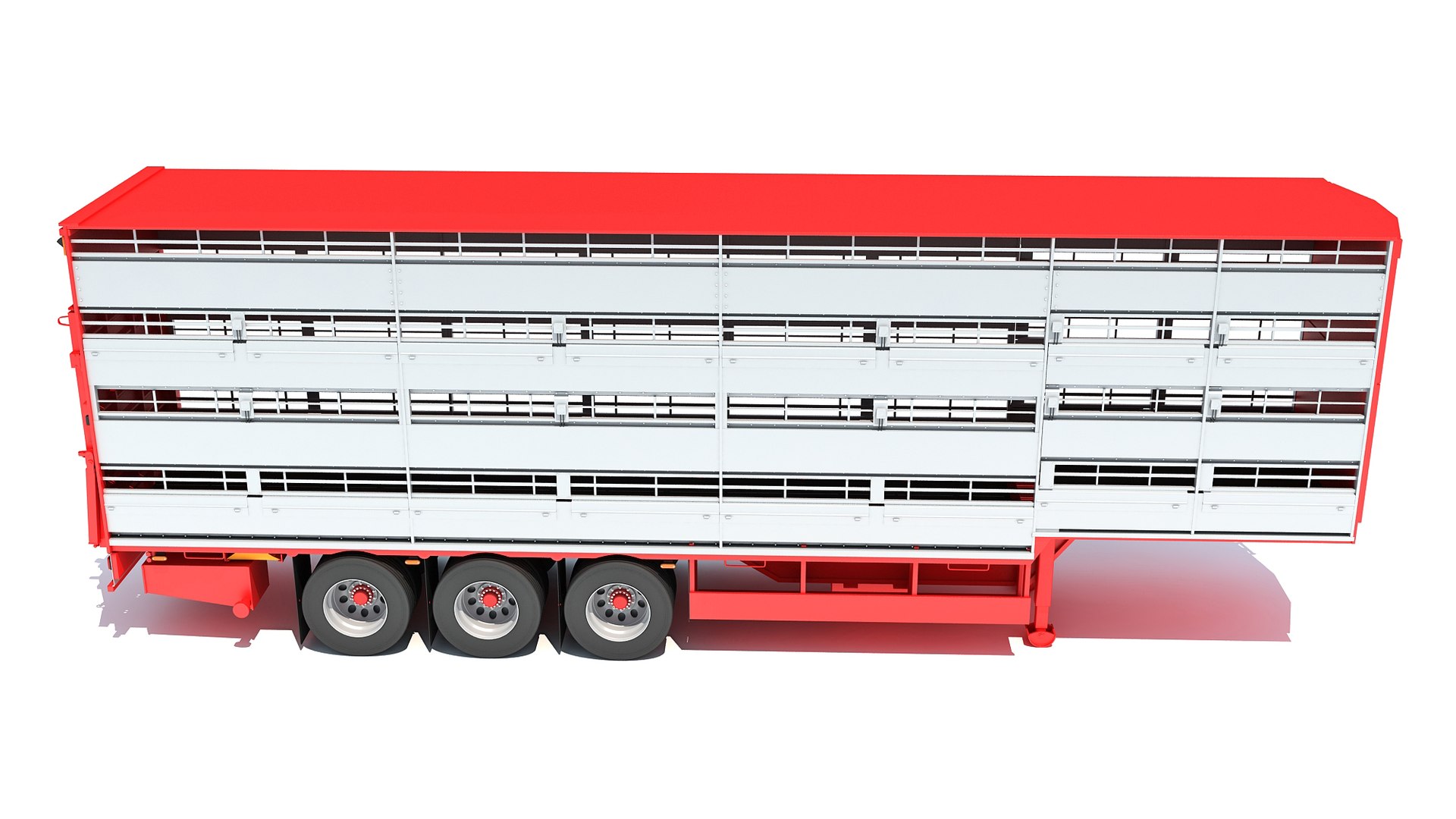 3D Cattle Animal Transporter Trailer - TurboSquid 1949259