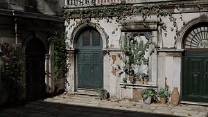 Italian Venetian Gothic Scene 3D