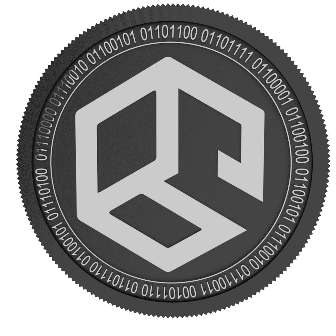 3D cube black coin model - TurboSquid 1495528