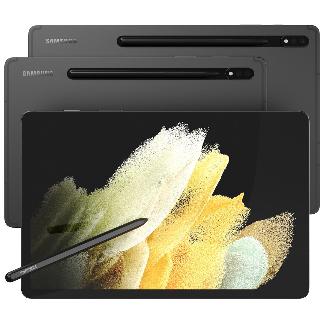 3D Samsung Galaxy Tab S8 Plus and S8 Ultra https://p.turbosquid.com/ts-thumb/H6/eXmC7F/nd/1rc/jpg/1648844380/1920x1080/fit_q87/5297babf2d31264d3646c46ac7787ca1a4cdf142/1rc.jpg