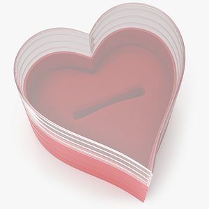 Heart Shaped Empty Ring Box V01 3D