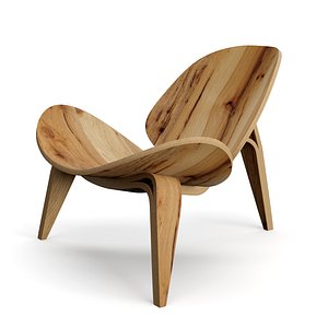3D shell chair ch07 model