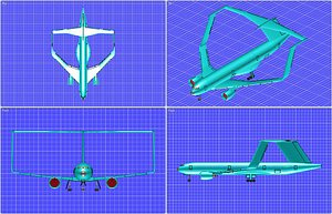 3d box wing transport aircraft model