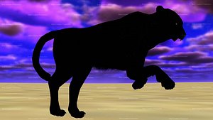 3D model Black Panther with Animation