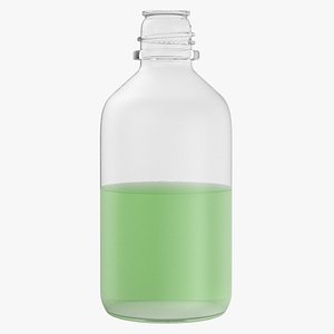 3D laboratory bottle medium methanol