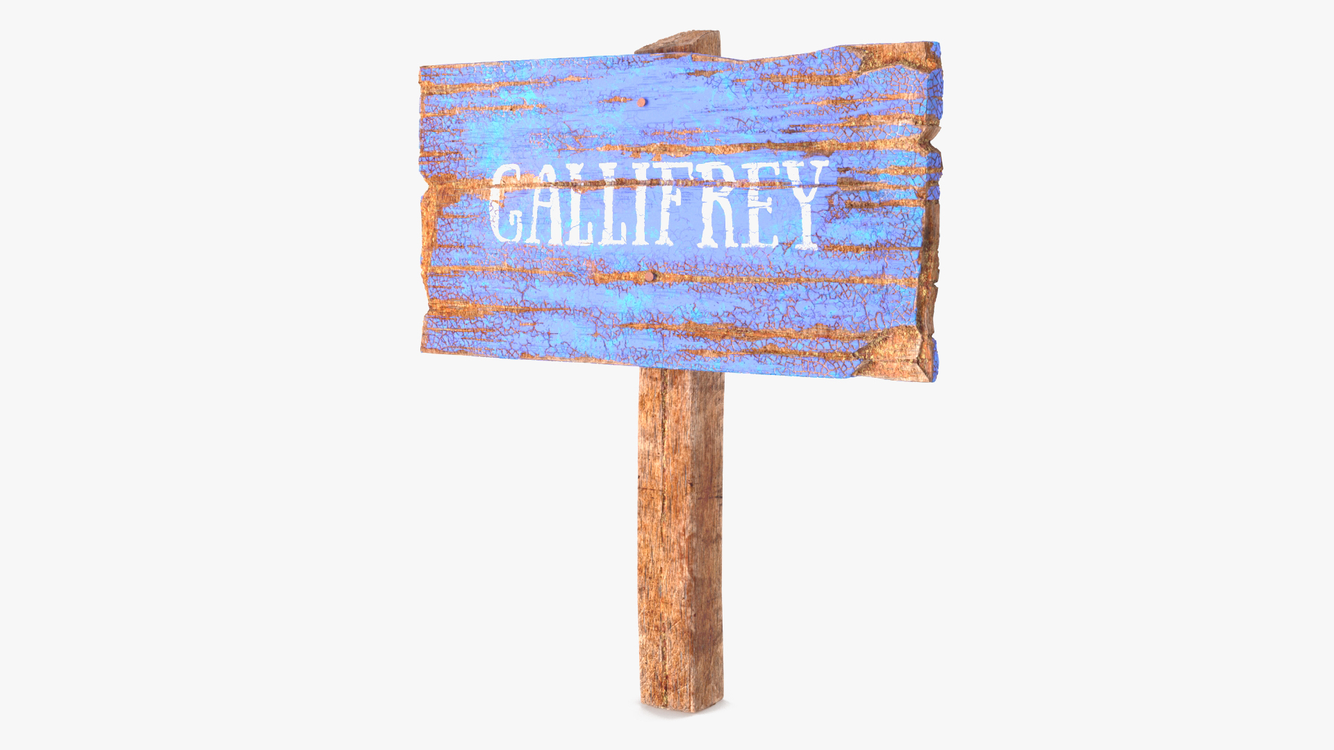 Old Rustic Wooden Road Sign 3D Model - TurboSquid 2112325