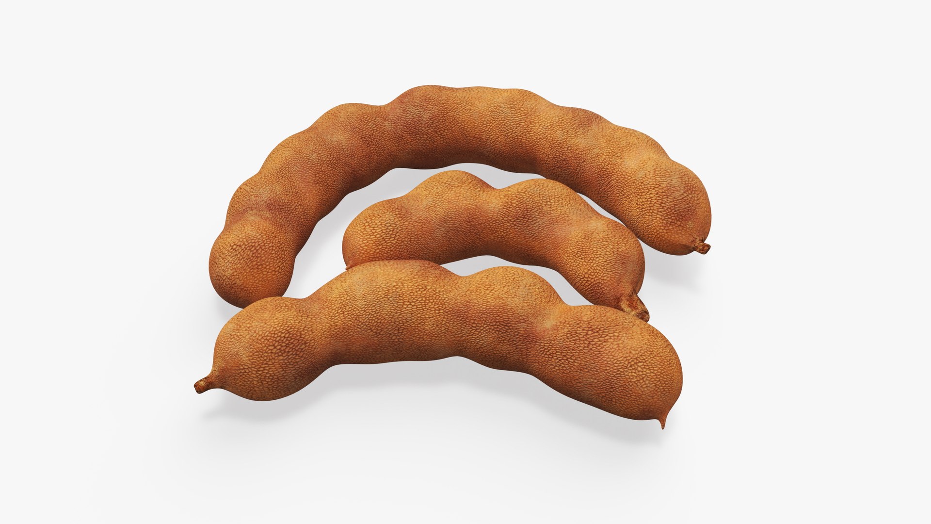 Whole Tamarind Tropical Fruits 3D model preview
