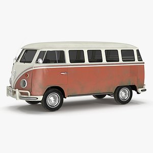 Classic Volkswagen Type 2 Bus Simple Interior 3D