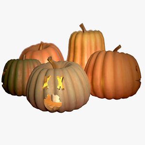 halloween jackolantern pumpkins 3D model