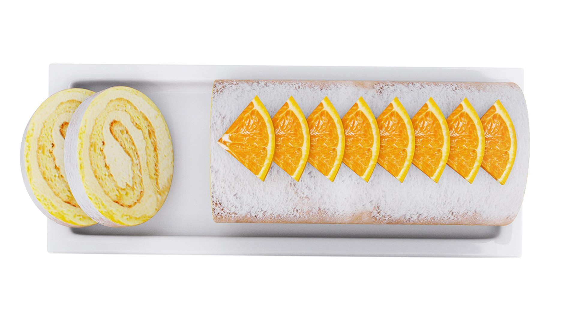 Orange Cake Roll 3D Model - TurboSquid 1908345