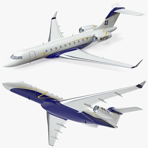 3D Bombardier Global 6000 Scale Model