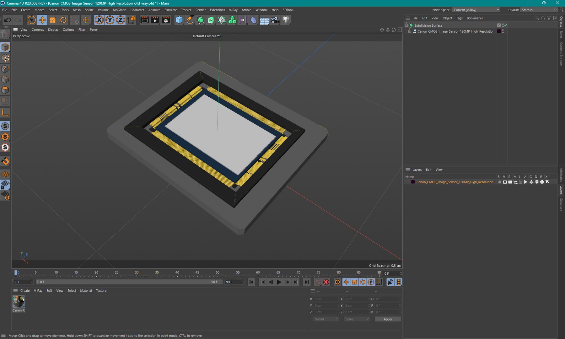 3D Canon CMOS Image Sensor 120MP High Resolution Model - TurboSquid 2441924