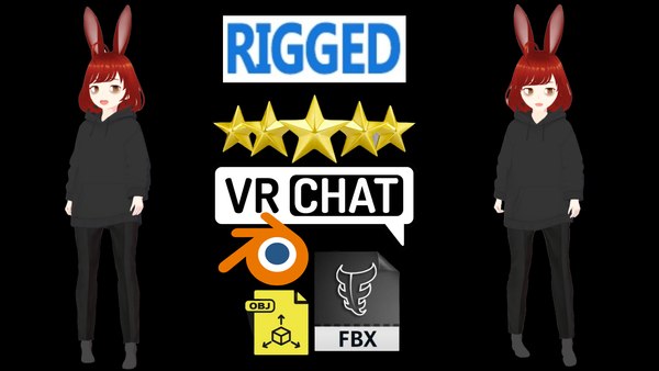 Cute Anime Girl Character Hana Model Turbosquid