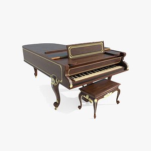 3D Modern musical instrument classical piano model