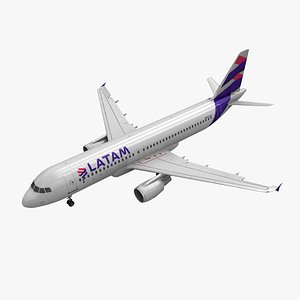 3d model of airbus a320 latam airlines