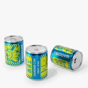 Beverage Can Standard 250ml - Closed and Open