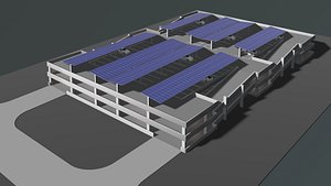 3D model Solar parking garage building 25-18