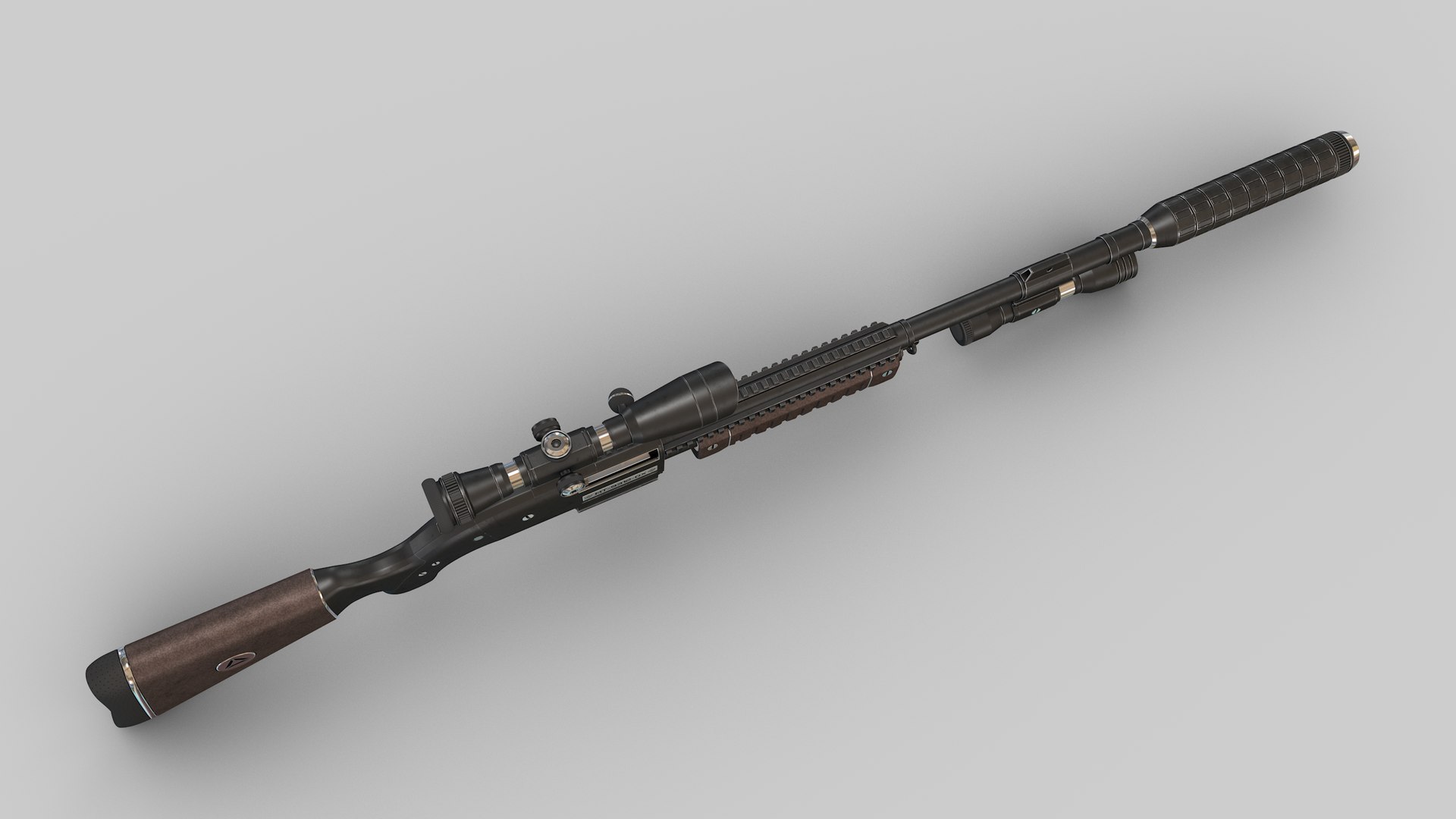 Sniper Rifle 02 3D model - TurboSquid 1990308