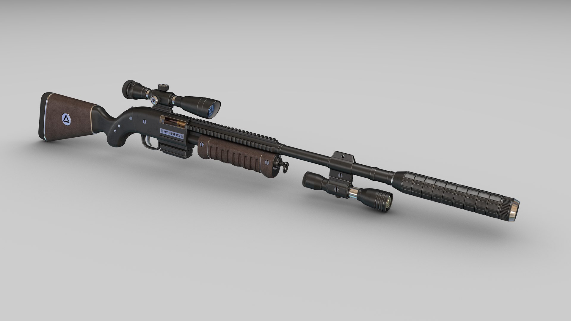 Sniper Rifle 02 3D model - TurboSquid 1990308