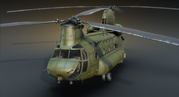 3D low-poly military helicopter ch-47 chinook | 1144900 | TurboSquid