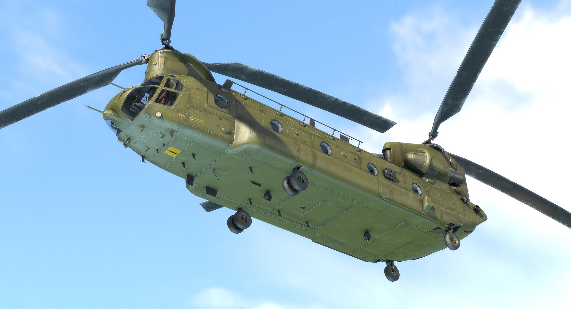 3D Low-poly Military Helicopter Ch-47 Chinook | 1144900 | TurboSquid