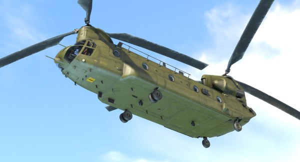 3D low-poly military helicopter ch-47 chinook | 1144900 | TurboSquid