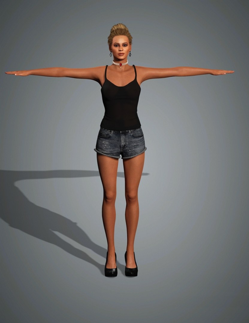 Beyonce Character 3D Model Low-poly 3D - TurboSquid 2289780