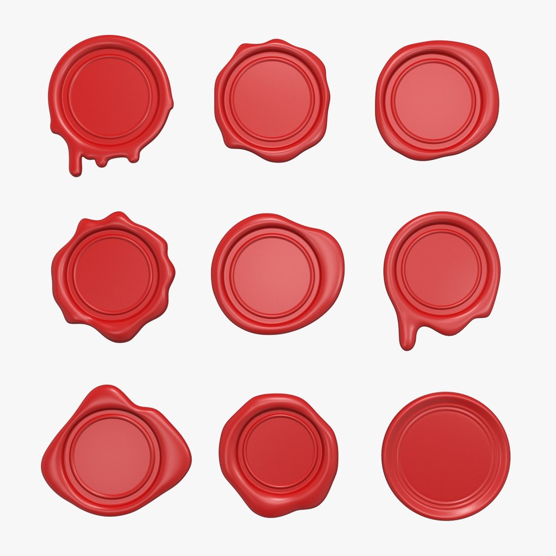 Seal Wax Stamps 3D Model TurboSquid 2068219