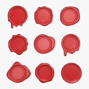 Seal Wax Stamps 3D model