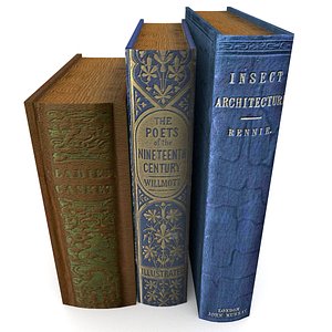 3d realistic book set 3