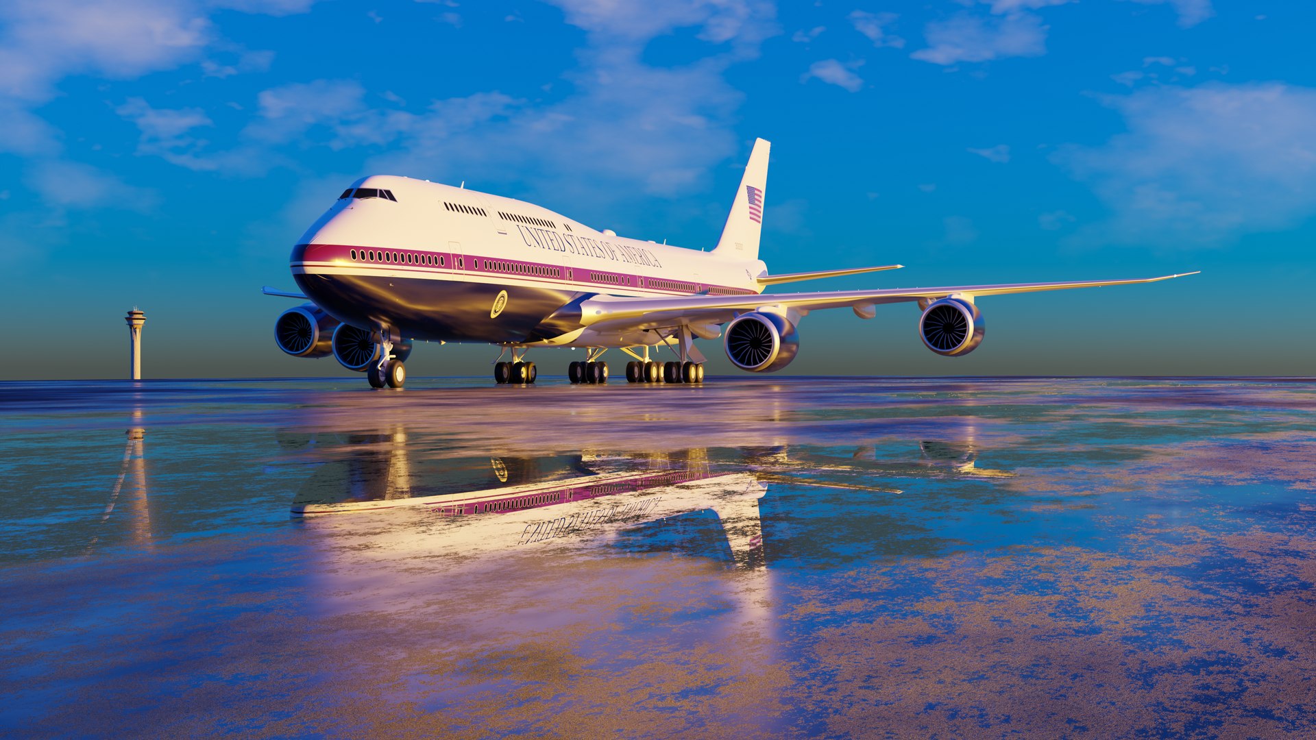 3D 747 8i Airforce One New Paint Model TurboSquid 2101128