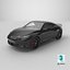 3D Honda Prelude Type R Modern Design 2026 Black Simplified
