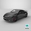 3D Honda Prelude Type R Modern Design 2026 Black Simplified
