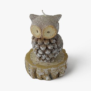 Owl Candle Scanned 3D