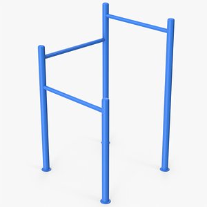 Blue Playground Horizontal Bars