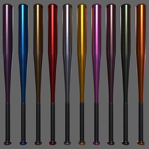PBR Baseball Bat - Collection 3D model