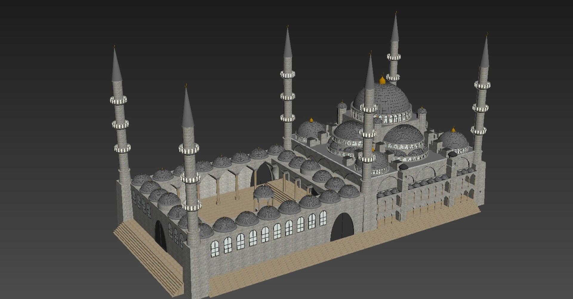 3d model of mosque places worship