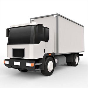 cartoon cargo truck 3D