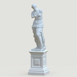 3D Pedestal with Venus de Milo