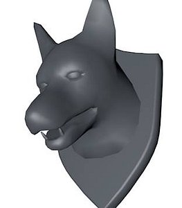 Low Poly Mounted Jackal Head