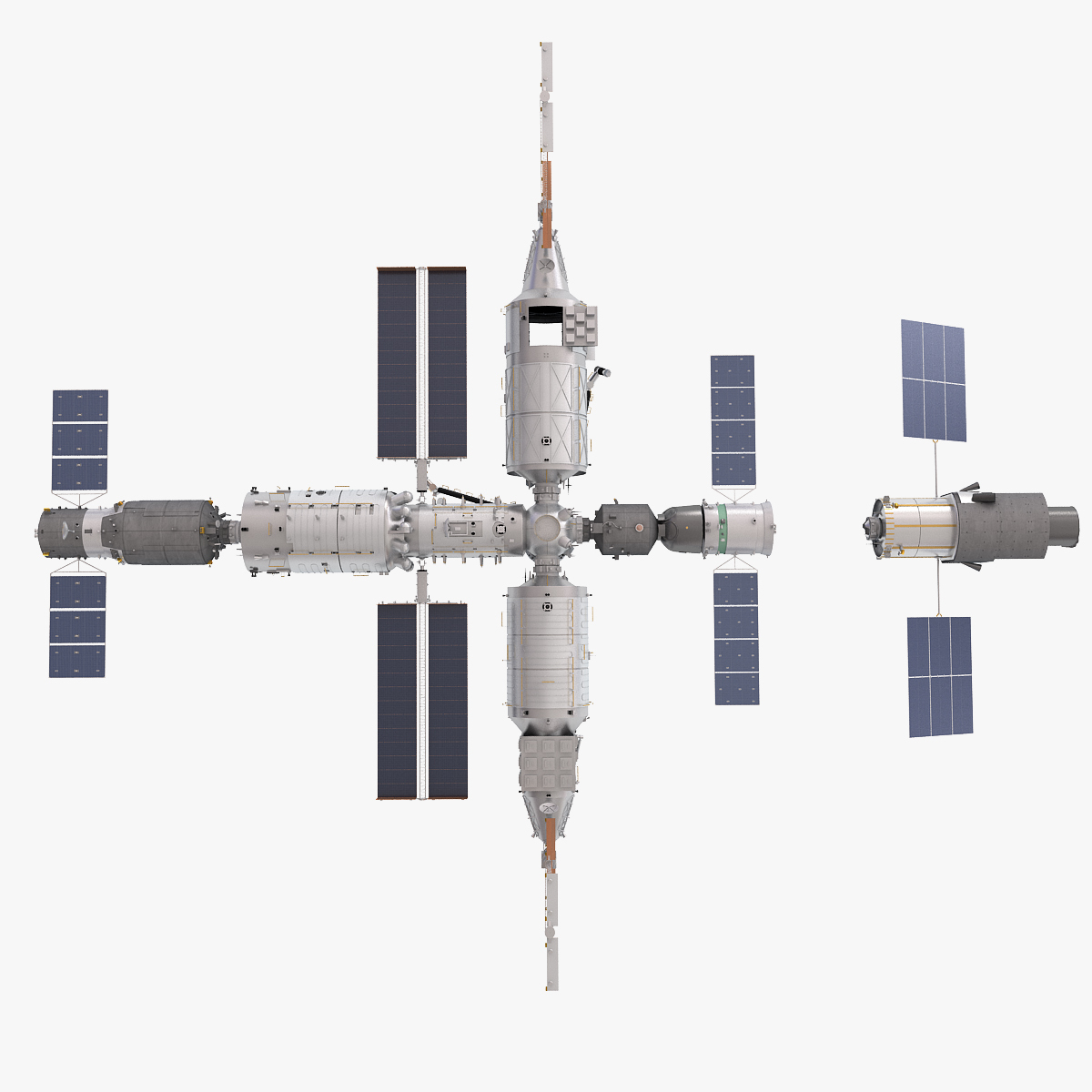 Chinese space station 3D model TurboSquid 1697411