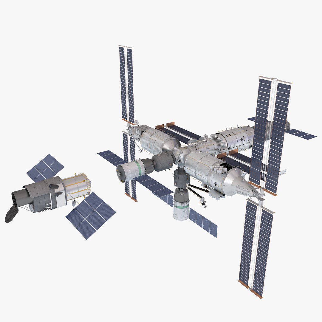 Chinese space station 3D model TurboSquid 1697411