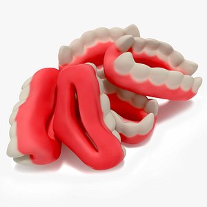 Double Teeth Gummy Candies Batch 3D model