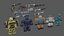 Pacchetto risorse low poly a tema fantascientifico