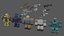 Pacchetto risorse low poly a tema fantascientifico