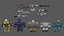 Pacchetto risorse low poly a tema fantascientifico