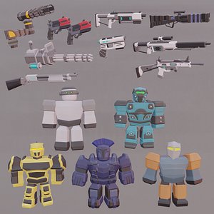 3D model Sci-fi Themed Low Poly Asset Pack